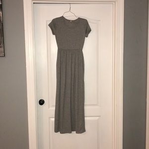 Gray maxi dress